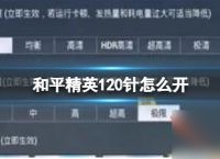 和平精英120针开启方法